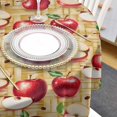 thumbnail image 3 of Round Tablecloth-54inch,Farmhouse Rustic Apples on Weave Table Cloth Waterproof Oil-Proof Tablecloths Washable Tablecover for Kitchen Dining Buffet Party Tabletop Decor Seamless Farm Fruit, 3 of 4