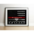 thumbnail image 4 of Personalized Thin Red Line Framed Firefighter Wall Art, 4 of 11