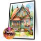 thumbnail image 5 of Pintura de diamante 5D DIY, kit de casa de taladro redondo completo, decoración del hogar, arte artesanal, 40x50cm, 5 of 9