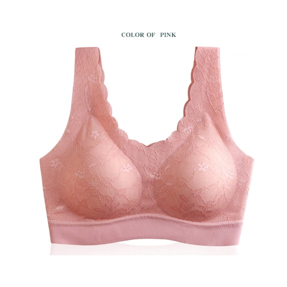 Women Padded Wireless Lace Bra Seamless Breathable Soft Brassiere Underwear