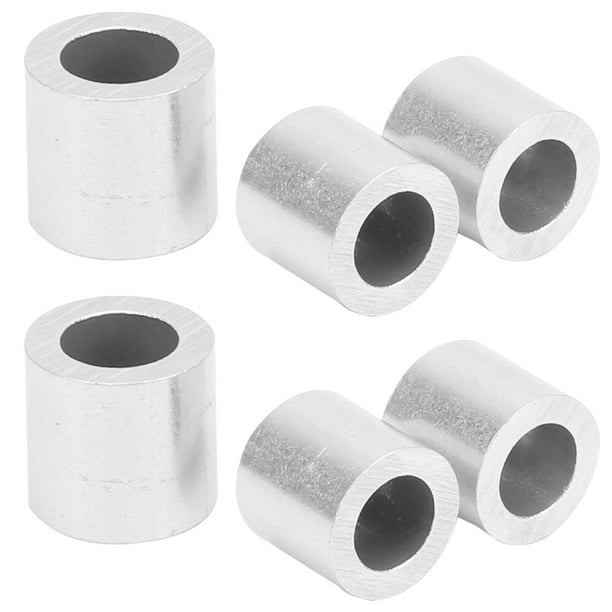 Tebru Rope Crimping Sleeve,Crimping Loop Sleeve,100Pcs Crimping Loop