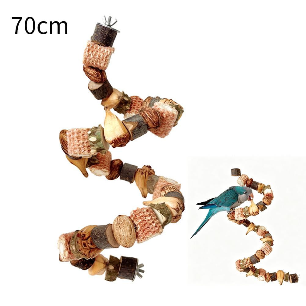Bird Chew Toys, Parakeet Natural Corn Stick Parrot Hanging Toys Perch Stand for Cockatiel Conure Cockatoos Parrotlet Budgie90cm