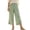 Green, variant on Levmjia Women's Embroidered Capri Pants High Waisted Wide Leg Cropped Trousers with Pockets Casual Loose Fit Elastic Waist Summer Pants