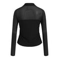 thumbnail image 6 of Gubotare Women's Sexy Sheer Long Sleeve Tops Crew Neck Mesh Ruched Going Out Shirts Blouse Date Night Outfits (Black,M), 6 of 6