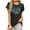 Black#5, variant on Tnhcen Women's Summer Casual Loose Fit Flower Print Round Neck Basic Tops - Cotton Blend Plus Size S-2XL Breathable Summer Shirts