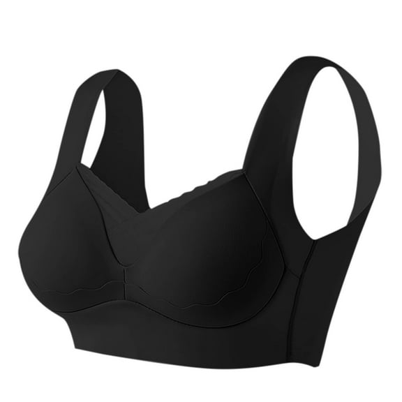 Gufahion Plus Size Wireless Bras, Push Up Bra No Underwire for Old Women, Underwear for Everyday, Gifts for Her