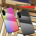thumbnail image 5 of ELEHOLD Case for Samsung Galaxy A06, Shockproof Luxury Carbon Fiber Textured Glass Case Cover,A, 5 of 11