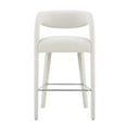 thumbnail image 5 of Modway Pinnacle 30" Upholstered Fabric Bar Stool in Ivory/Silver (Set of 2), 5 of 10