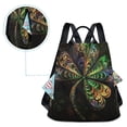 thumbnail image 4 of DIXRUYEE Travel Backpack Casual Bag Fashion Fractal Four-leaf Clover Printed, 4 of 7