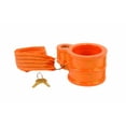 thumbnail image 5 of (2 Pack) King Pin Lock, Heavy Duty Orange Powder Coated with Safety Ribbon, works with Class 8 vehicles and RV trailers, 5 of 8