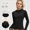 Black, variant on PISONIC Women's Polyester Fabric Hooded Jacket - Slim Fit, Breathable, High Stretch, with Pocket - For Sports & Outdoor Activities - Ideal Gift for Active Women