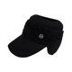 thumbnail image 5 of Gorro de mujer para otoño e invierno, con parte superior vacía, grueso, con protección para las orejas, cálido, estilo coreano, para exteriores, resistente al frío, de lana de punto, moderno, 5 of 5