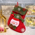 thumbnail image 2 of Gnoradne 3D Christmas Santa Snowman Reindeer Pattern Design Stockings,Vintage Xmas Socks Small Candy Gift Bags,Mini Christmas Stocking Hanging Ornaments for Xmas Tree Home Holiday Party Decor(2Pcs), 2 of 3