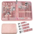thumbnail image 3 of Women Manicure kit Professional sat Nail Set kit Pedicure Kit 30 in 1 Nail Clippers for Women Grooming Nail Care kit with Luxurious Travel Case Pink, 3 of 17