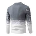 thumbnail image 4 of WAENQINLA Men's Fashion Jacquard Sweaters with Letter Graphic Vintage Oversized Pullovers Long Sleeve Mock Neck Warm Knitted Tops Gray XXXL, 4 of 7