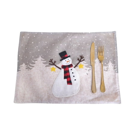 

dido Christmas Placemat Home Restaurant Hotel Lovely Party Supplies Holiday Decor Prop Xmas Table Mat Party Supplies Holiday Props