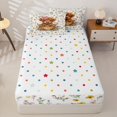 thumbnail image 4 of jejeloiu Highland Cow Floral Zipper Full Size Comforter Sets with Fitted Sheet and 2 Pillowcases Kids,Girly Watercolor Flowers Zipper Bedding Set,Reversible,4 Pieces, 4 of 7