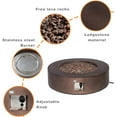 thumbnail image 4 of COSIEST Outdoor Propane Fire Pit Coffee Table with Bronze Round Base Patio Heater, 4 of 7