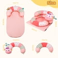 thumbnail image 3 of Blublu Park 3-in-1 Baby Sit Me Up Floor Seat, Detachable Pillow Tummy Time Mat Anti-Reflux Lounger, Pink, 3 of 8