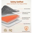 thumbnail image 6 of YGXNEWER 50" x 60" Electric Heated Blanket with 10 Heating Levels & 1-8H Auto-off, Machine Washable Flannel & Sherpa, Gray & White, 6 of 11