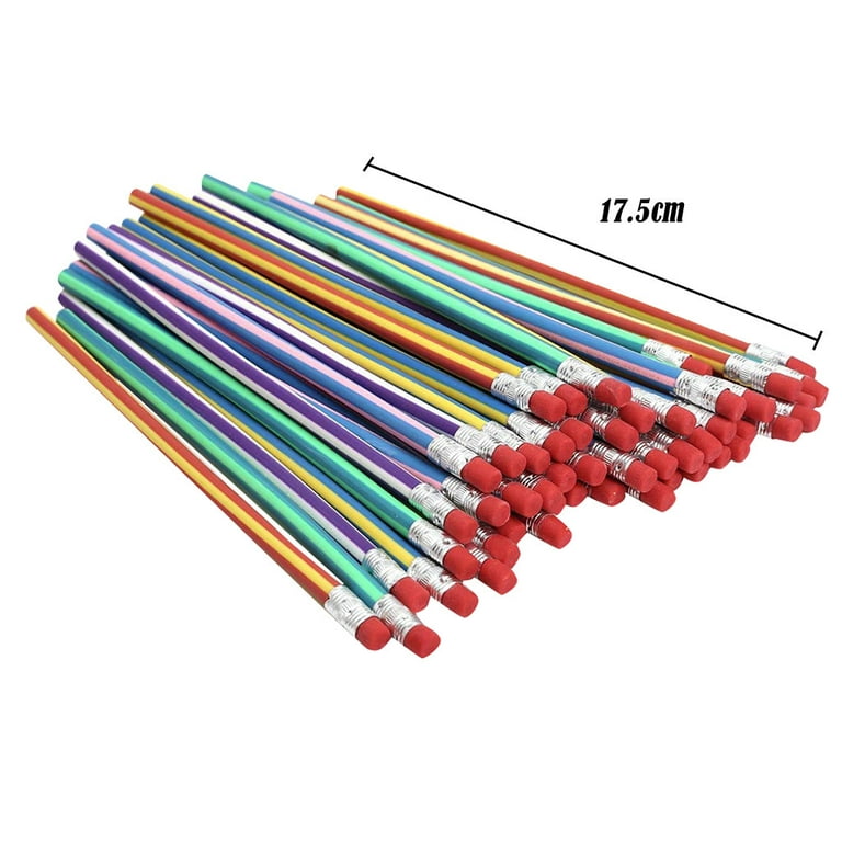 Colorful Bendable Pencils Flexible Soft Pencil Bend Pencils with Eraser for  School Prizes Kids Presents Teachers Classroom Supplies