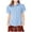 Blue, variant on Women's Plaid Shirt Sleeve Lace Patchwork Oktoberfest Short Sleeved Lapel Top, Stylish Beer Festival Shirt, Casual Checked Blouse with Lace Details, Trendy Short Sleeve Shirt for Fall and Spring Wear
