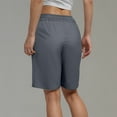 thumbnail image 3 of Shorts de Yoga Taille Haute pour Femmes, Performance Anti-Humidité, Tissu Extensible Respirant, Design Sportif Polyvalent, pour Entraînements de Gym, Mélange de Polyester, Séchage Rapide, Actif, 3 of 8