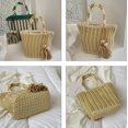 thumbnail image 5 of CoCopeaunts Straw Bag for women Summer Beach Bag Woven Hobo Handbag Retro Tote Bag Top Handle Bag Vacation Bucket Bag, 5 of 7