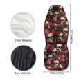 thumbnail image 5 of FUIALDOLG Vehicle Seat Covers Automotive, Comfortable Front Seat Cover Sedan Interior Protection Accessories, Floral Skull Theme, 5 of 11