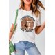 thumbnail image 1 of ABPHQTO Camiseta blanca con estampado de leopardo de cuernos largos de Whatever Lassos Your Longhorn para mujer, 1 of 5