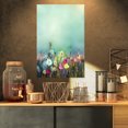 thumbnail image 1 of Dandelion Poppy and Daisy Flowers - Floral Canvas Art Print, 1 of 3