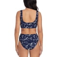 thumbnail image 3 of Kdxio Hawaiian Style Print Women's 2 Piece High Waisted Wrap Spaghetti Strap Summer Swimsuit Bikini Set-XX-Large, 3 of 7