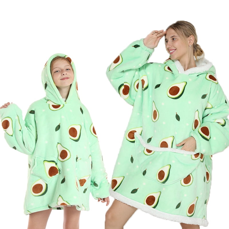 Avocado Oversized Hoodie Blanket for Adult Child Wearable TV