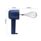 thumbnail image 3 of Batidor de mano inalámbrico recargable de dos varillas | Carga USB de 3 velocidades | Batidor de huevos y nata para repostería | Incluye 2 varillas mezcladoras y filtro para claras de huevo | Azul, 3 of 9