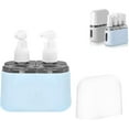 thumbnail image 1 of Mini Shampoo Dispenser Portable Travel Bottle Set, Mini Dispenser Portable Travel Set, Leak Proof Pump Bottles Containers Travel Size, Reusable Travel Bottles for Toiletries (Blue, 2 in 1), 1 of 6