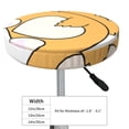 thumbnail image 4 of Daiia Prince Corgi Dog Stool Covers Round,Round Bar Stool Covers Waterproof Bar Chair Covers Washable Stool Cushion Slipcover for 12-14 Inch Chair-12 inch, 4 of 7