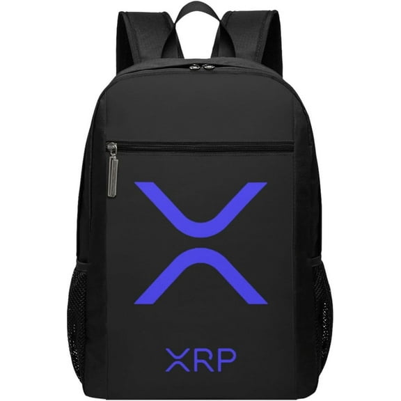 Xrp Ripple Travel Laptop Backpack, Business Anti Theft Slim Sturdy Laptops Backpacks, College Computer Bag Gift for Men & Women Fits 17 Inch Notebook,Black