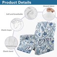 thumbnail image 4 of HUIACONG Vintage Blue Toile De Jouy 4-Piece Recliner Slipcovers, Soft Breathable Wrinkle Resistant Stretch Fabric with Side Pockets, Non-Slip Easy Install Furniture Protector, 4 of 7