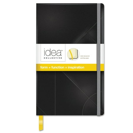 TOPS Idea Collective Journal, Hard Cover, Side Binding, 8 1/4 x 5, Black, 120 Sheets -TOP56872
