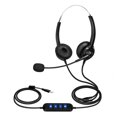 thumbnail image 2 of Hicess 300D Telephone Headset Lossless Noise Reduction Breathable USB Binaural MIC Long Cable Call Center Headphone for Truck Driver Office, 2 of 8