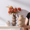 thumbnail image 6 of Ceramic Vase Set 11-classic 3-Piece Home Table Decor, 6 of 9