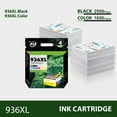 thumbnail image 5 of Compatible for HP 936 936e Ink Cartridges 4 Pack With Chip Combo OfficeJet Pro 9730e 9130b 9125e 9120e 9130 9135e 9122e 9128e 9110b 9120b 9130e High Yield Printer Ink, 5 of 13