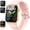 PINK, variant on Smart Watches for Men (Answer/Make Call), 1.53" HD Military Smartwatch, 50+ Days Extra-Long Battery Life Fitness Tracker, Flashlight/110+Sports/Sleep Monitor/IP68 Waterproof Android iOS