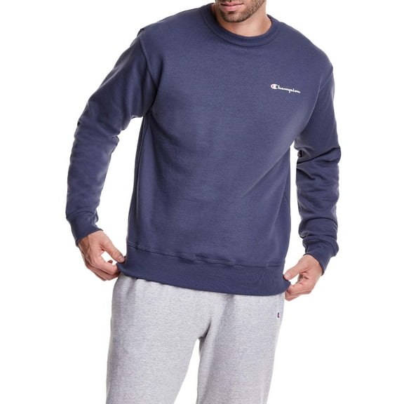 Champion Men's Powerblend Graphic Chest Logo Crewneck Sweatshirt