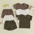 thumbnail image 6 of GYRATEDREAM Toddler Baby Boy Clothing Sets Solid Color Short Sleeve T-Shirt Top and Shorts Set 2 Piece Summer Outfits for 12-18M, 6 of 6