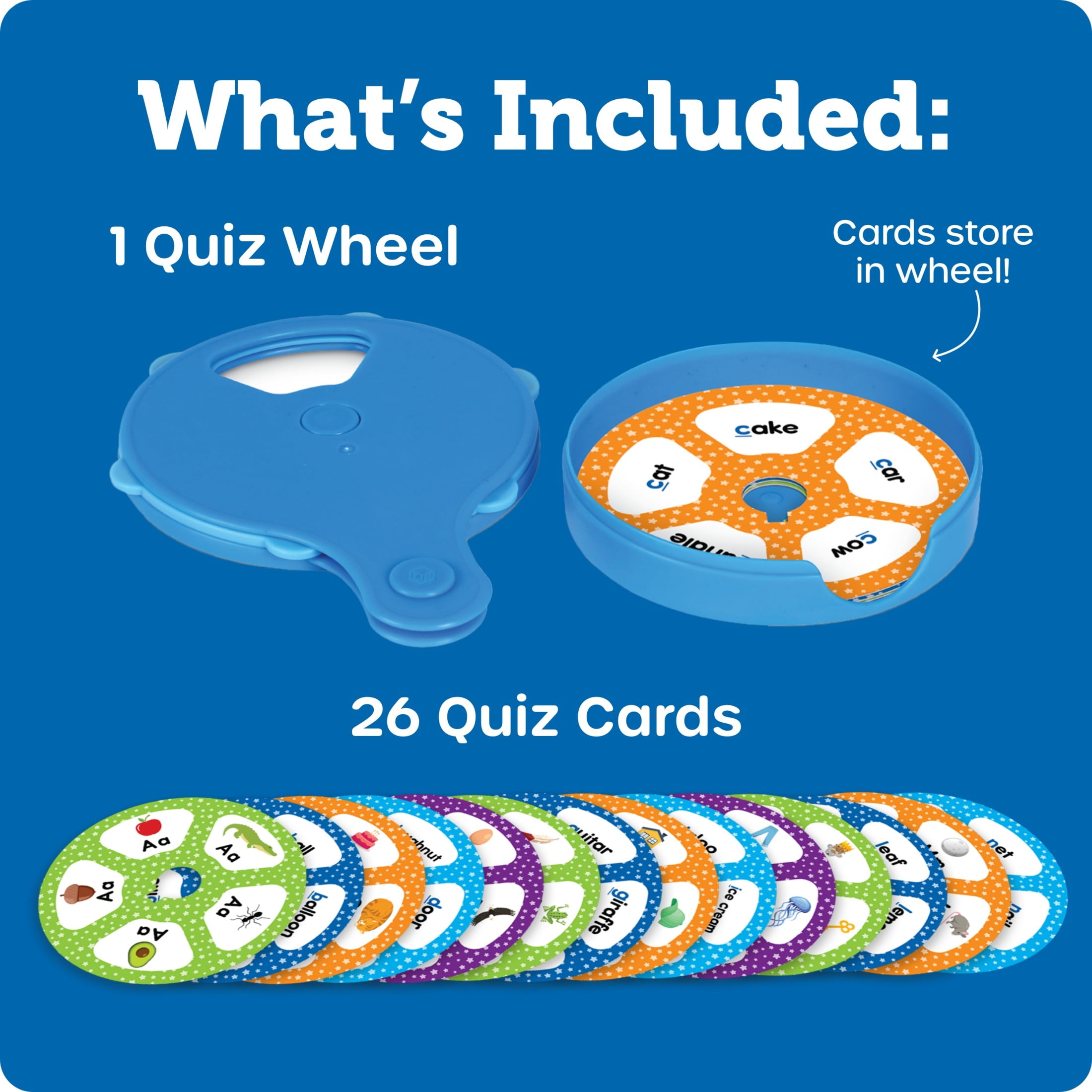 Learning Resources Skill Builders! Letter Quiz Wheel, Alphabet Flash Cards, Reading Games, Sight Words Flash Cards Kindergarten, Ages3+, 28 Pieces