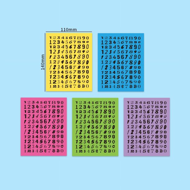 5 Hojas Pegatinas De Letras Coloridas Diario Álbum De Recortes Decoración Pegatina