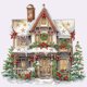 thumbnail image 1 of Pintura de diamante 5D DIY Taladro parcial con forma especial Casa de nieve de Navidad 30x30cm, 1 of 9