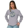 thumbnail image 3 of Working From Home Quarantine UFO Plus Size Long Sleeve Graphic Tee Shirt Brisco Brands 2X, 3 of 5