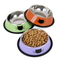 thumbnail image 6 of Byepica 3PCS Pet Bowl Stainless Steel Non-skid Base Dog Bowl Cat Bowl with 2 Food Scoop, 6 of 10